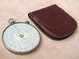 Fowlers Twelve Ten circular slide rule with leather case